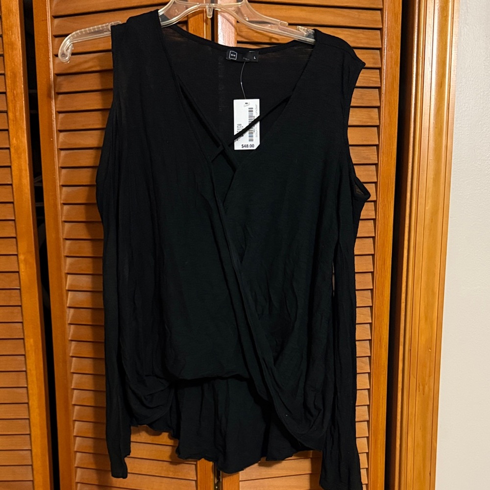 South Moon Under Black Wrap Blouse